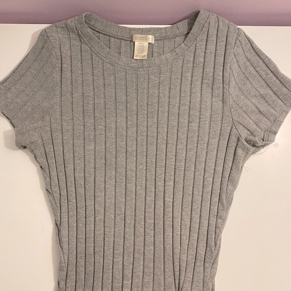 Bozzolo Grey Fitted Top (Size S)